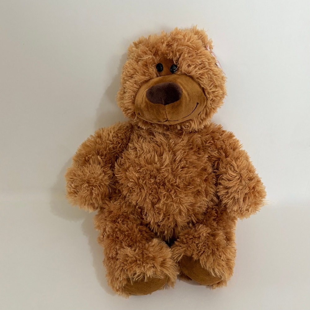 NWT!! GUND Brown Teddy Bear‎ Plush Stuffed Toy Fuzzy Play Embroidered Smiling